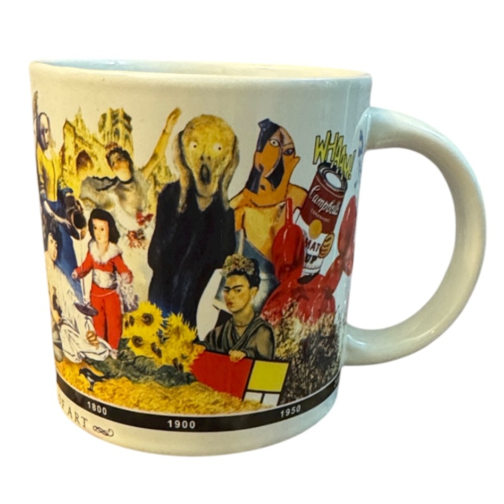 2/$30 The Unemployed Philosophers Guild 2015 Brief History of Art Coffee Mug